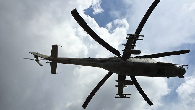 Một trực thăng quân sự Mi-24 của Nga đã bị rơi tại Syria