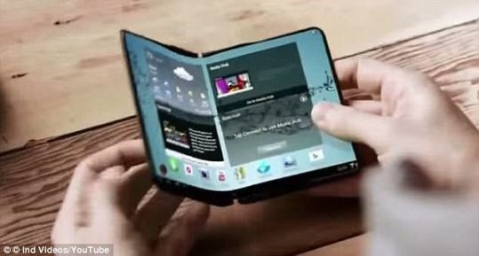 Samsung hé lộ điện thoại Galaxy X gập đôi như cuốn sách