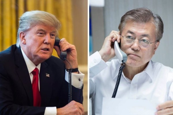 Tổng thống Mỹ-Hàn điện đàm về vấn đề bán đảo Triều Tiên