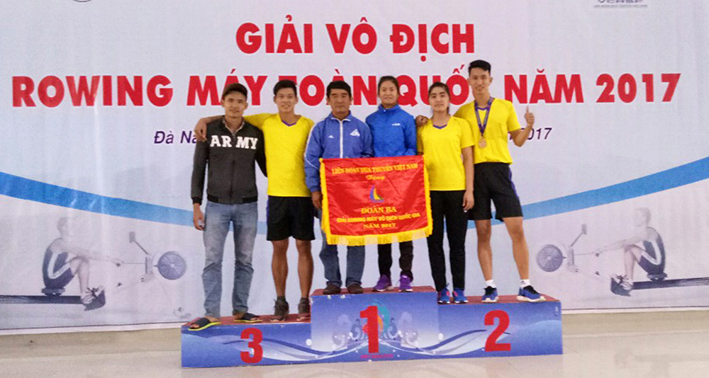Thầy trò Nguyễn Hữu Đức tại Giải vô địch Rowing máy toàn quốc năm 2017