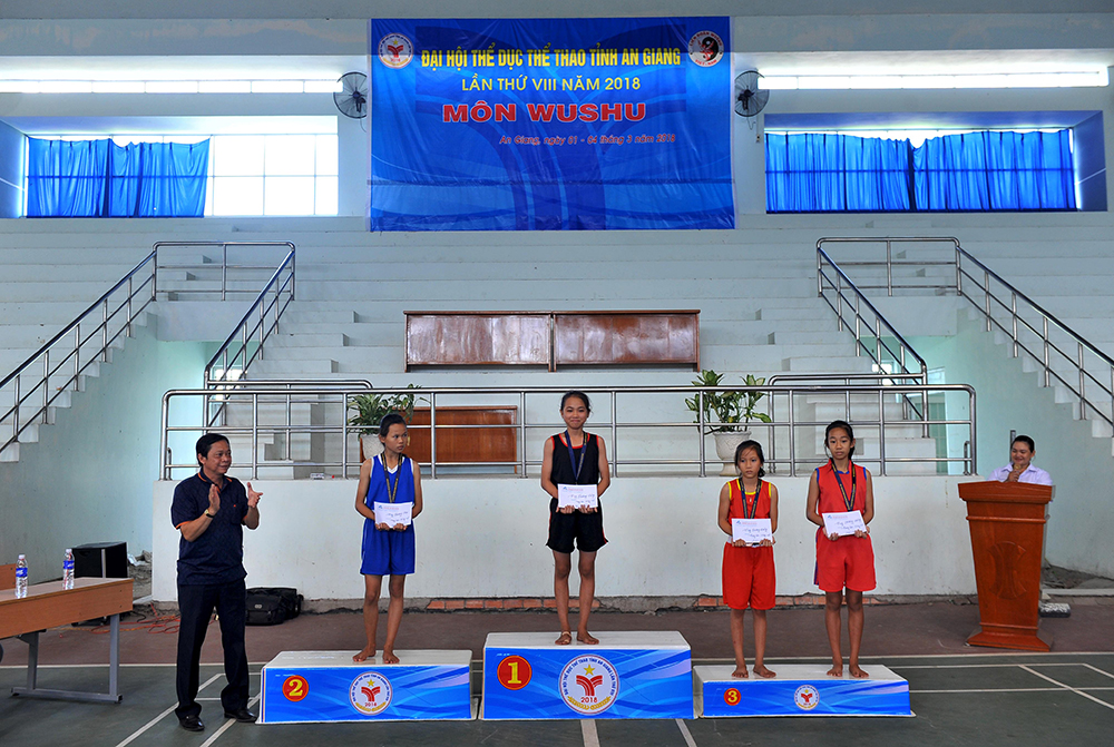 Trao giải môn Wushu Đại hội Thể dục- Thể thao tỉnh