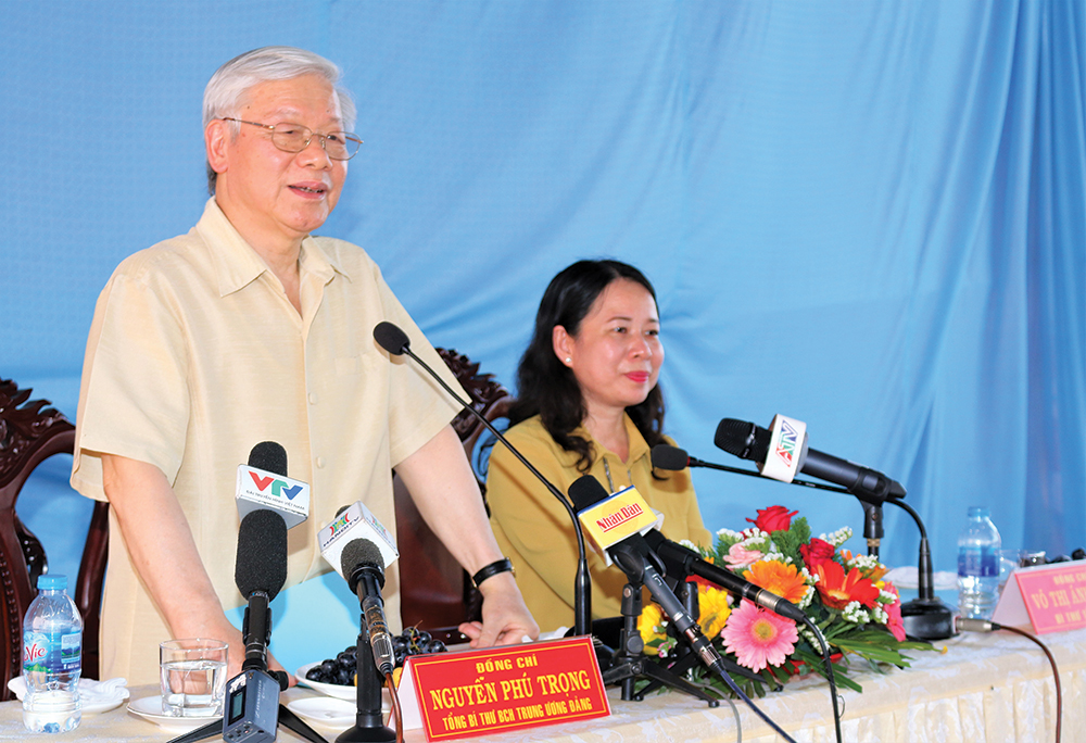 Tổng Bí thư hoan nghênh những kết quả Đảng bộ, Nhân dân xã Mỹ Phú và huyện Châu Phú đạt được