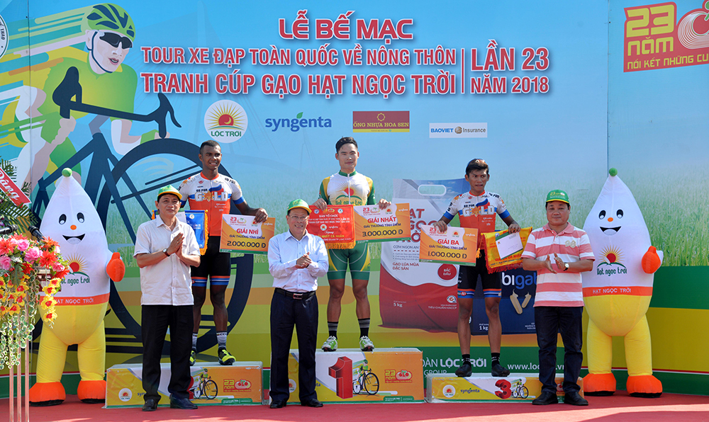 Gạo Hạt Ngọc Trời An Giang giành chức vô địch Tour xe đạp toàn quốc về nông thôn lần thứ  23 năm 2018