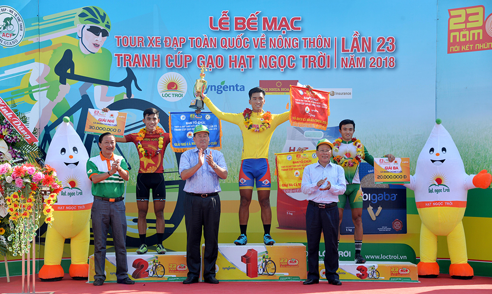 Gạo Hạt Ngọc Trời An Giang giành chức vô địch Tour xe đạp toàn quốc về nông thôn lần thứ  23 năm 2018