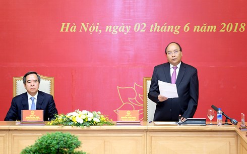 Thủ tướng Nguyễn Xuân Phúc phát biểu tại lễ ký Quy chế phối hợp công tác