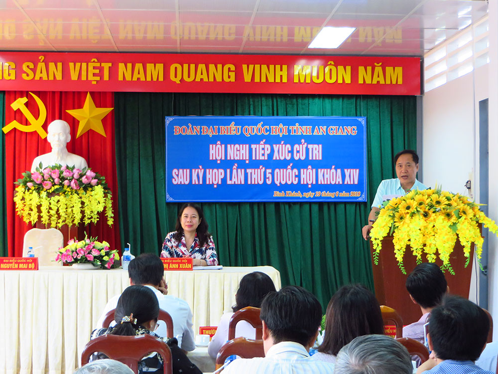 ĐBQH Nguyễn Mai Bộ báo cáo kết quả kỳ họp thứ 5