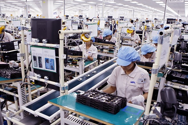 Nhà máy sản xuất điện thoại di động Samsung Việt Nam. (Ảnh: TTXVN)