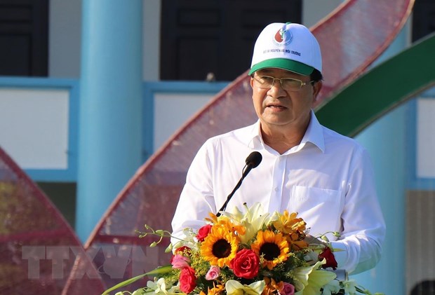 Phó Thủ tướng Trịnh Đình Dũng phát biểu tại lẽ phát động. (Ảnh: Huỳnh Sử/TTXVN)
