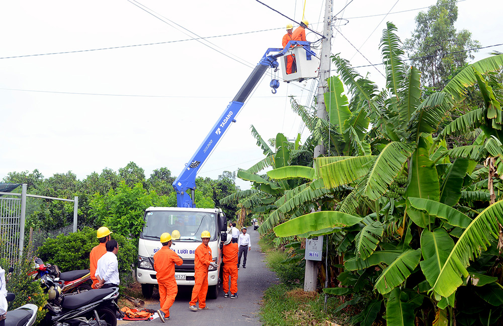 Công ty Điện lực An Giang tổ chức diễn tập phòng chống thiên tai và tìm kiếm cứu nạn