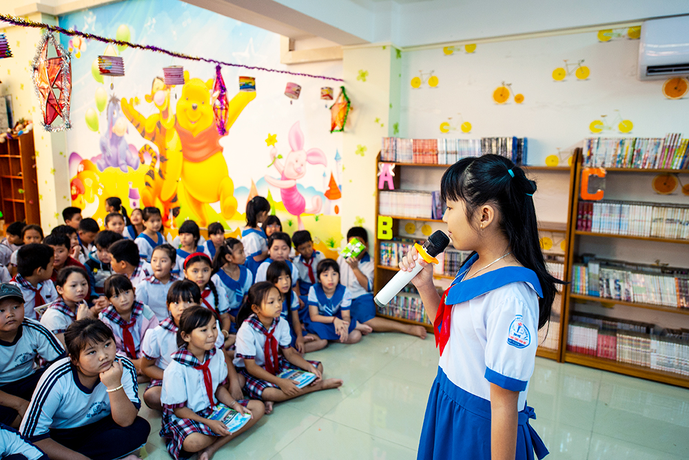 Thư viện An Giang tổ chức hoạt động ngoại khóa cho học sinh tiểu học nhân Tết Trung thu 2019