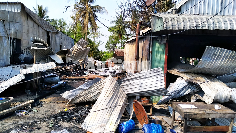 Hỏa hoạn thiệt hại 7 căn nhà ở An Phú