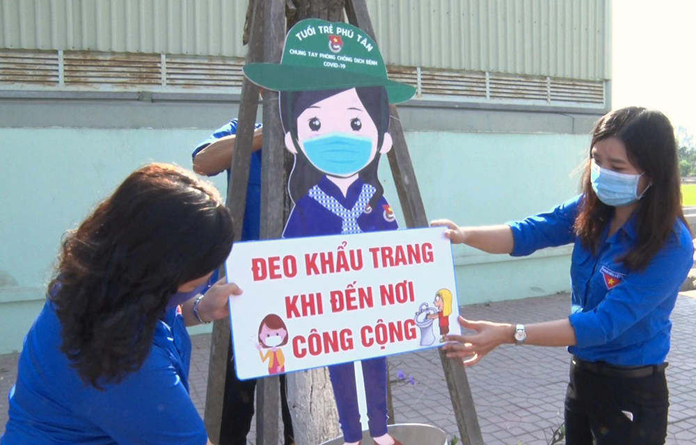 Huyện đoàn Phú Tân tuyên truyền phòng, chống dịch bệnh Covid-19 bằng hình mẫu chibi