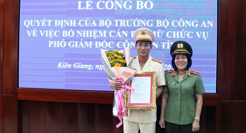 Bổ nhiệm Phó giám đốc Công an tỉnh Kiên Giang