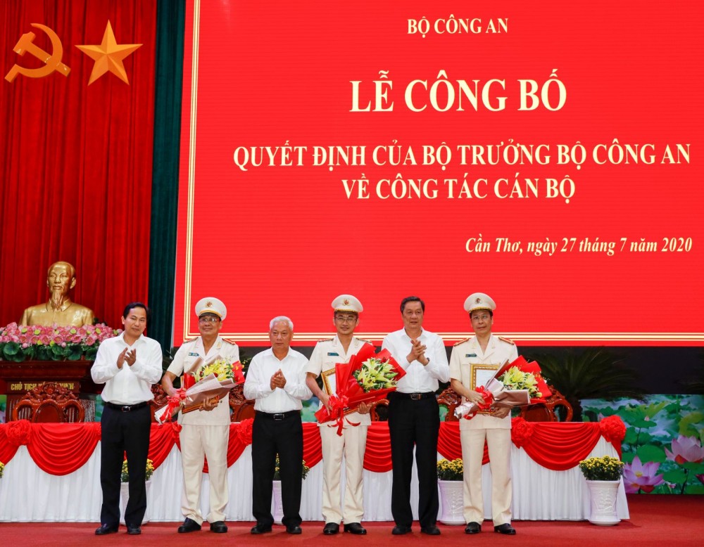 Bộ Công an bổ nhiệm 3 Phó Giám đốc Công an TP Cần Thơ