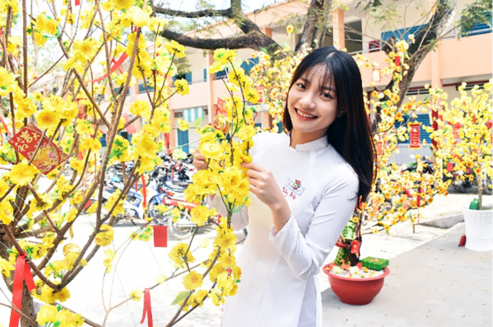 Sáng tạo không gian xuân cho trường học