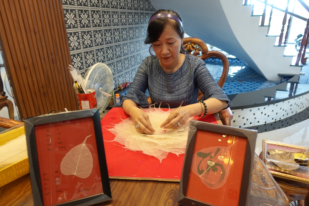 Khởi nghiệp từ tranh lá bồ đề