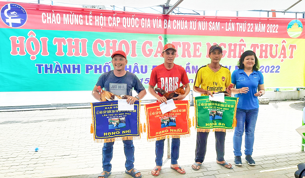 Sôi nổi Hội thi chọi gà tre nghệ thuật TP. Châu Đốc năm 2022