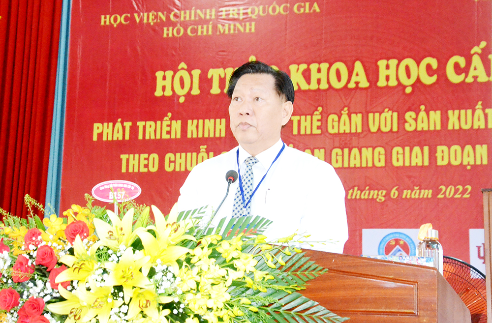 Hội thảo khoa học “Phát triển kinh tế tập thể gắn với sản xuất nông nghiệp theo chuỗi giá trị ở An Giang, giai đoạn 2021-2025”