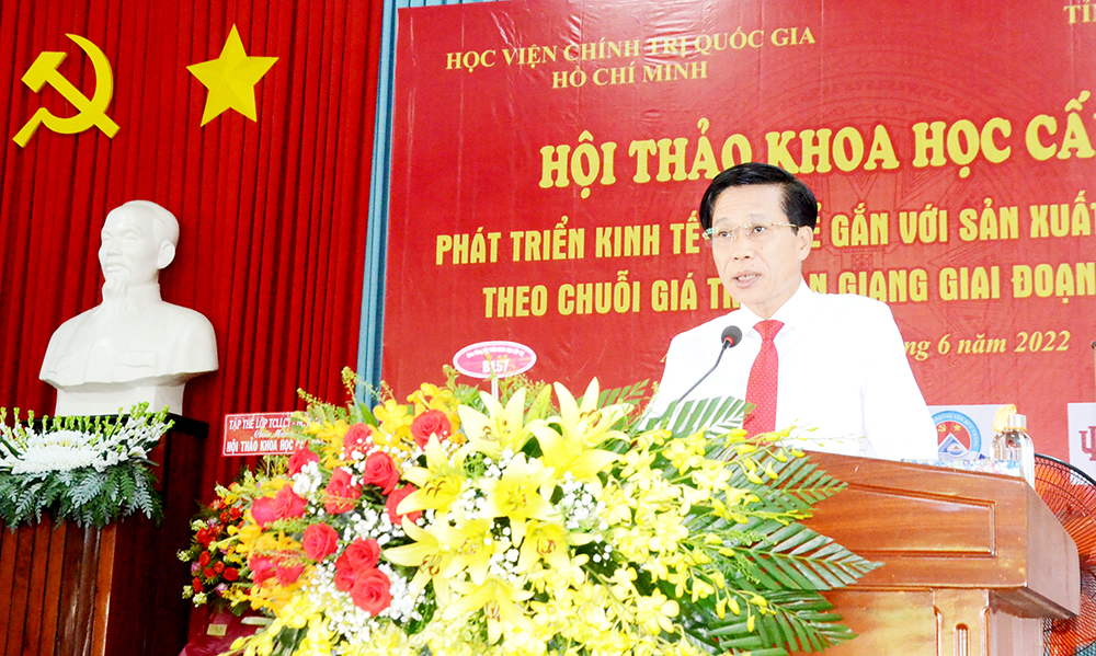 Hội thảo khoa học “Phát triển kinh tế tập thể gắn với sản xuất nông nghiệp theo chuỗi giá trị ở An Giang, giai đoạn 2021-2025”