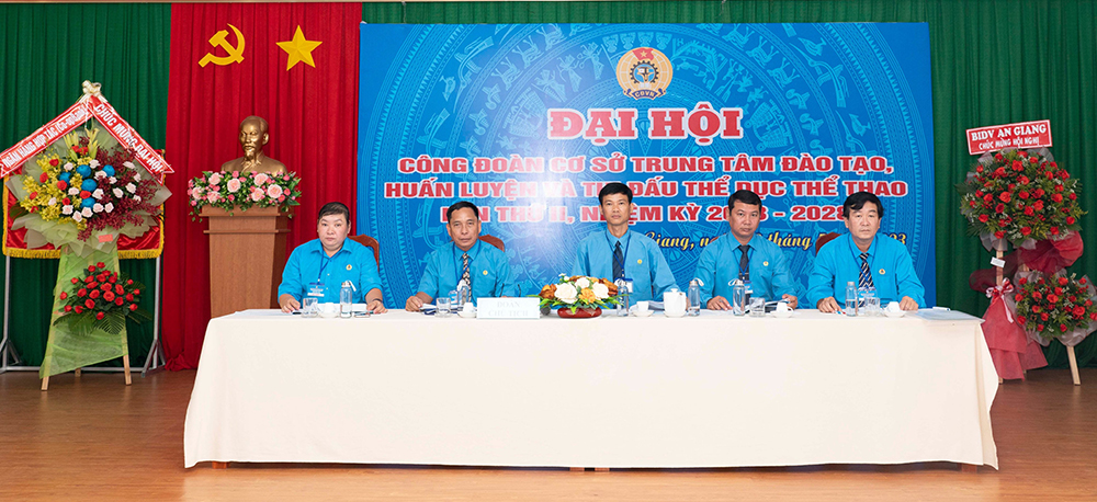 Đại hội Công đoàn cơ sở Trung tâm Đào tạo, Huấn luyện và thi đấu thể dục thể thao tỉnh An Giang lần thứ II, nhiệm kỳ 2023-2028