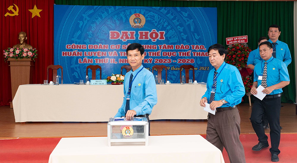 Đại hội Công đoàn cơ sở Trung tâm Đào tạo, Huấn luyện và thi đấu thể dục thể thao tỉnh An Giang lần thứ II, nhiệm kỳ 2023-2028