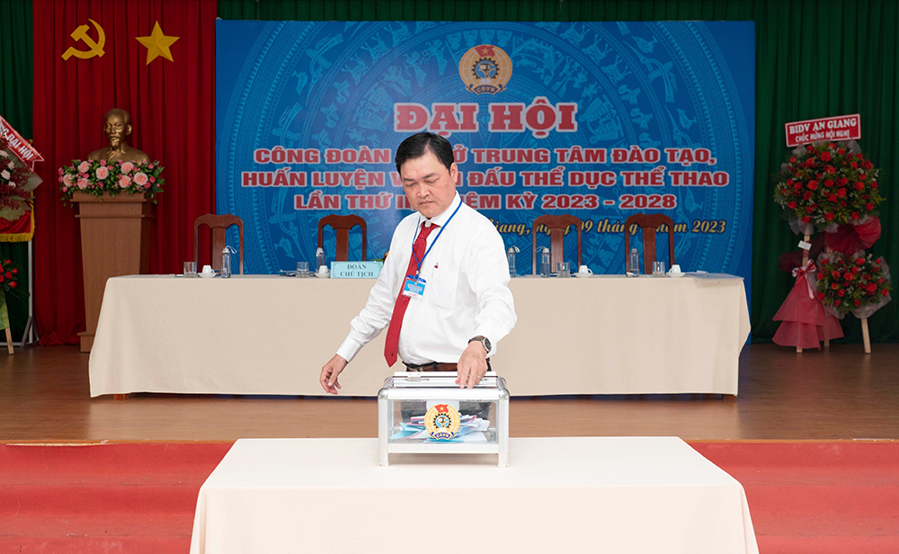Đại hội Công đoàn cơ sở Trung tâm Đào tạo, Huấn luyện và thi đấu thể dục thể thao tỉnh An Giang lần thứ II, nhiệm kỳ 2023-2028