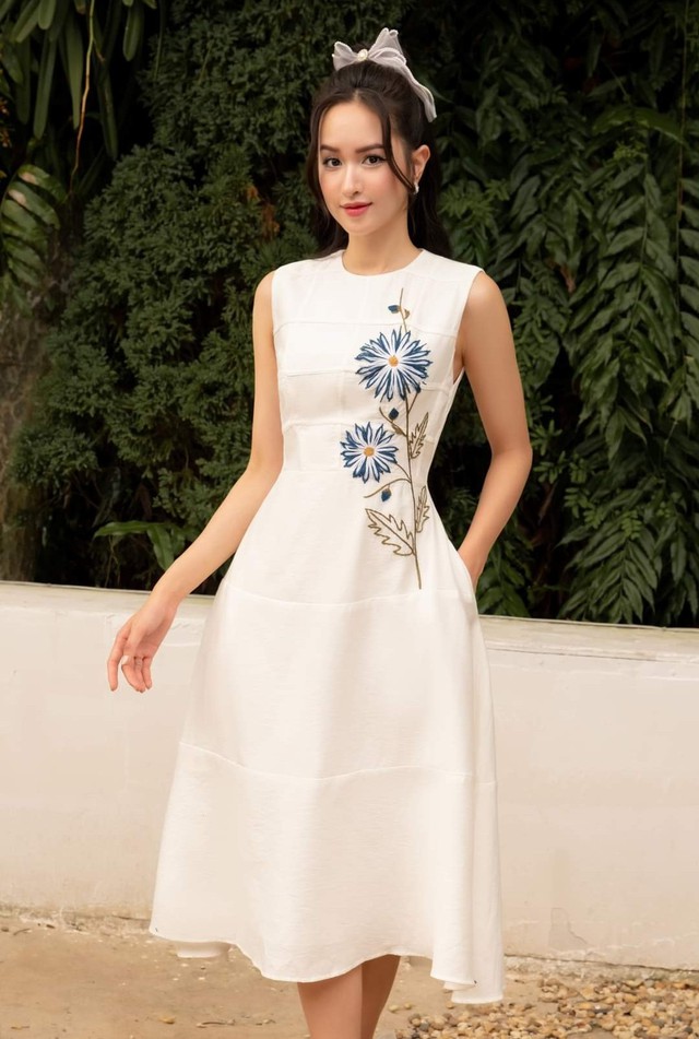 Váy thun cotton sát nách dáng xòe mịn mát mùa hè VNN-0097N - Đầm, váy nữ |  ThờiTrangNữ.vn