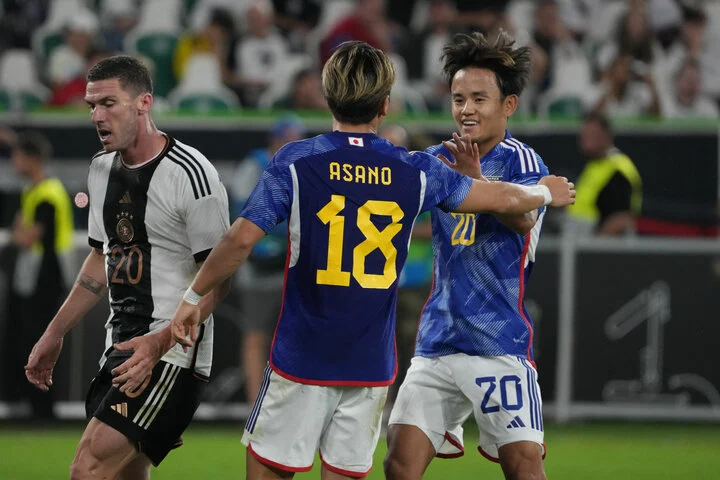 Đội tuyển Nhật Bản đánh bại Đức trên sân khách. (Ảnh: Getty)