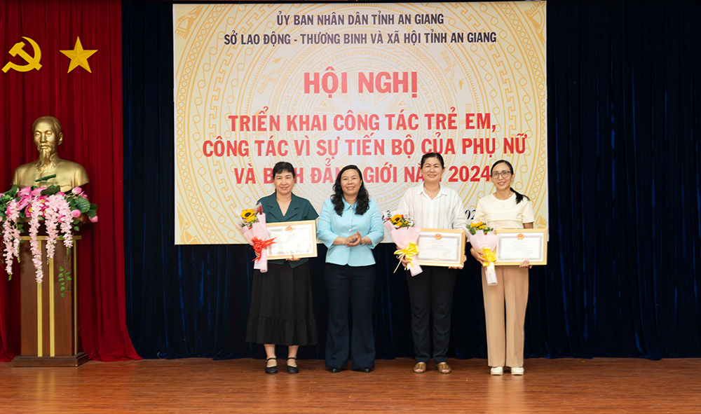 An Giang triển khai công tác trẻ em, bình đẳng giới và vì sự tiến bộ của phụ nữ năm 2024