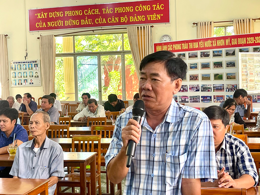 Đại biểu HĐND tỉnh, huyện tiếp xúc cử tri tại xã Nhơn Mỹ