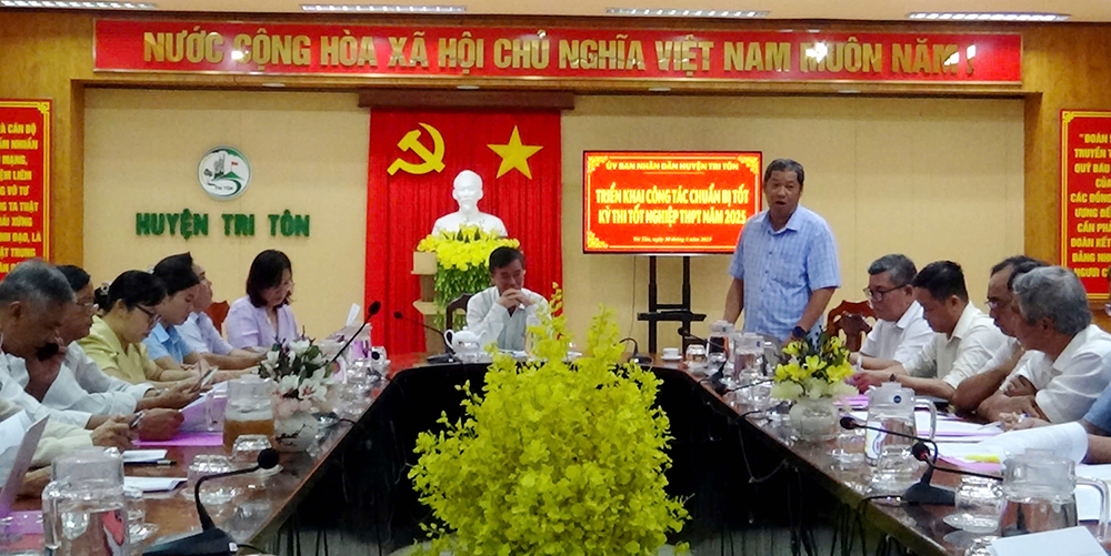 Huyện Tri Tôn có 1.142 thí sinh dự thi tốt nghiệp THPT 2025