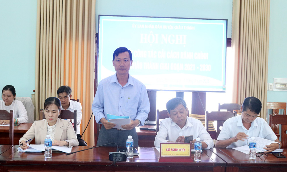 Châu Thành sơ kết công tác cải cách hành chính giai đoạn 2021 –2030