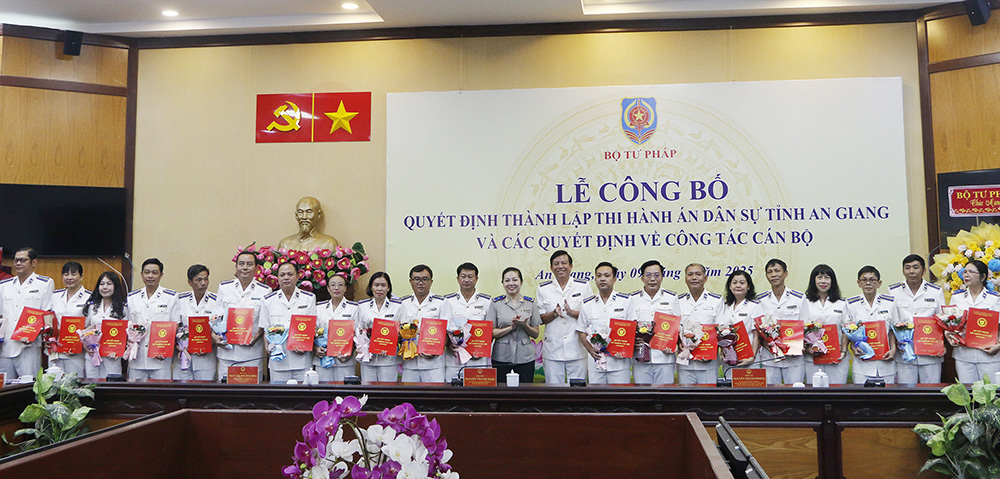 Thành lập Thi hành án dân sự tỉnh An Giang