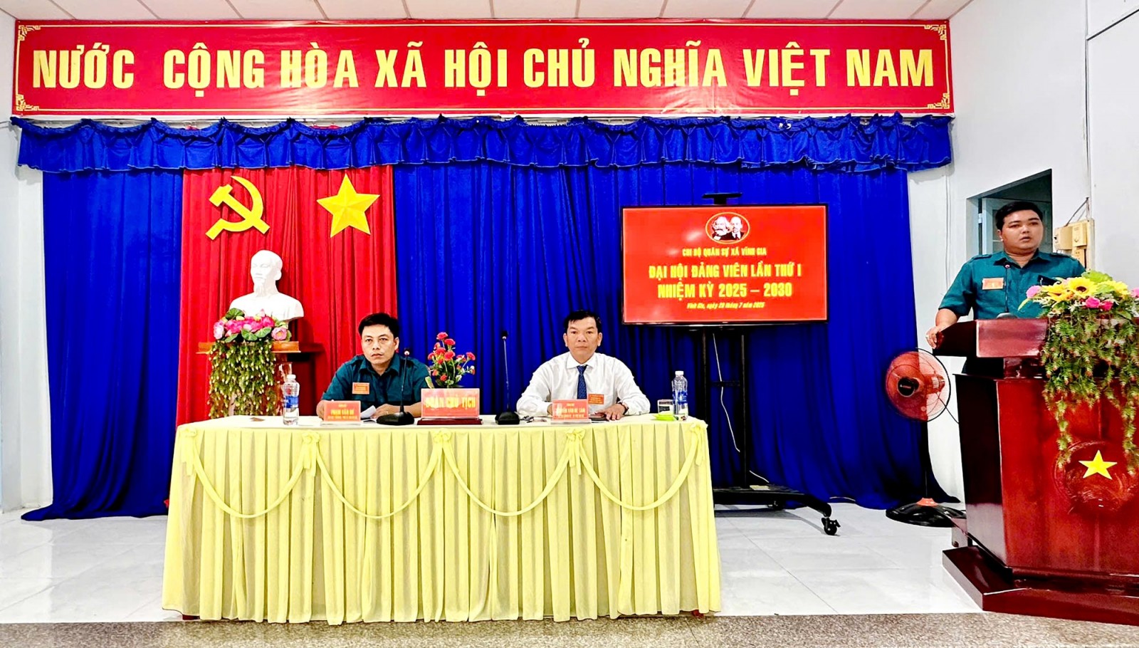 Đại hội đảng viên Chi bộ Quân sự xã Vĩnh Gia nhiệm kỳ 2025 - 2030