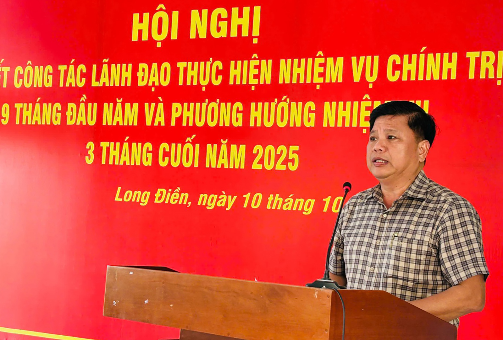 Long Điền sơ kết thực hiện nhiệm vụ chính trị 9 tháng năm 2025
