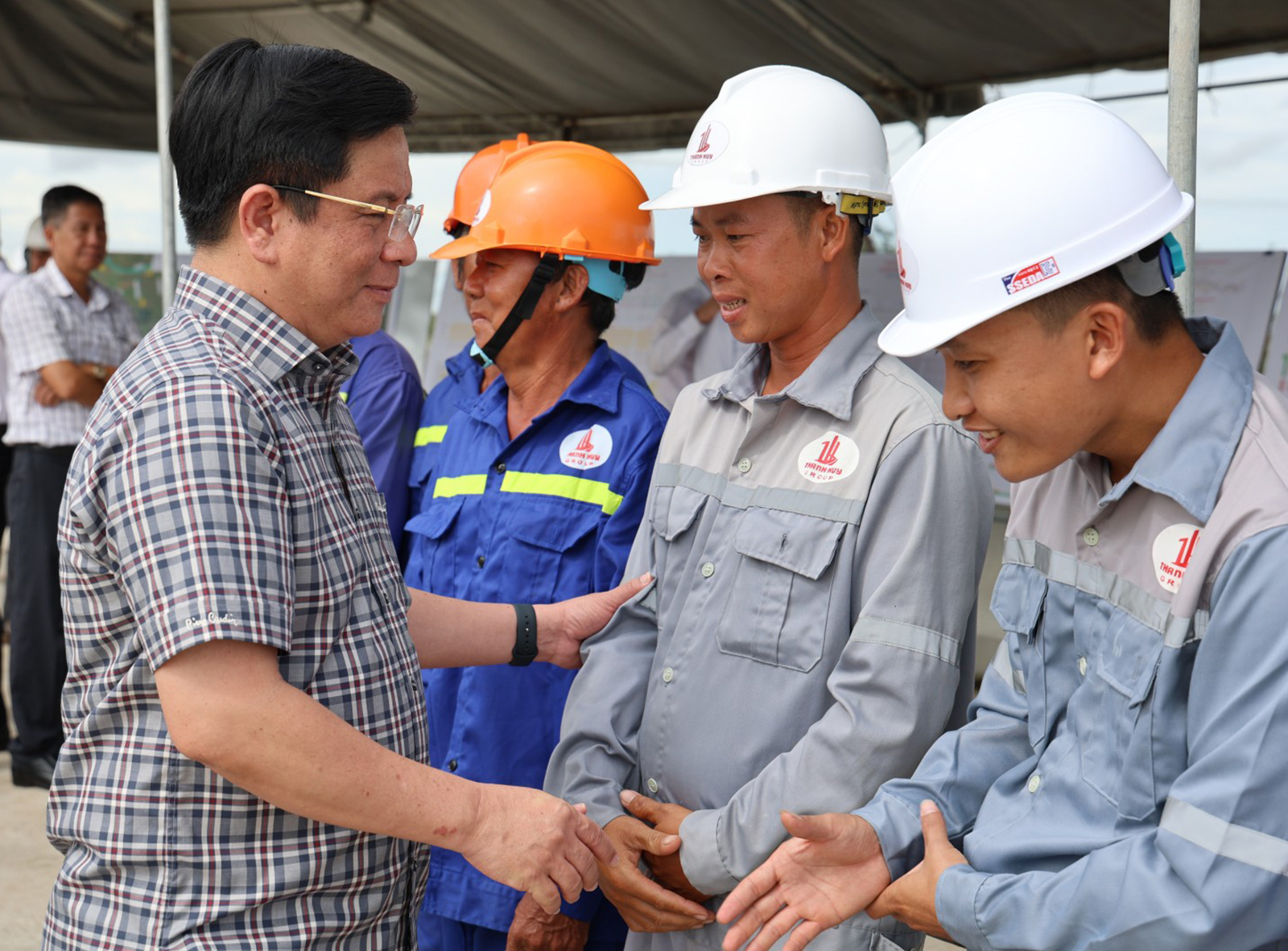 Chủ tịch UBND tỉnh An Giang Hồ Văn Mừng kiểm tra tiến độ thực hiện cao tốc Châu Đốc - Cần Thơ - Sóc Trăng, đoạn qua tỉnh An Giang