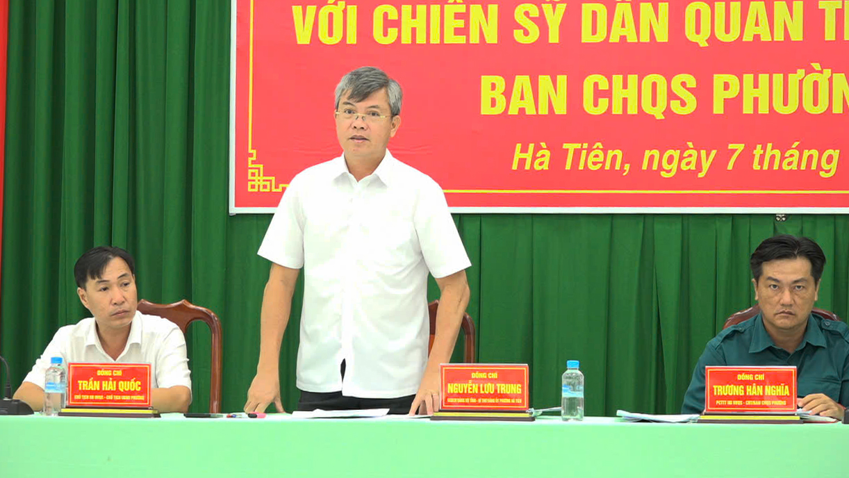 Hà Tiên đối thoại dân chủ giữa cấp ủy, chính quyền với lực lượng dân quân thường trực