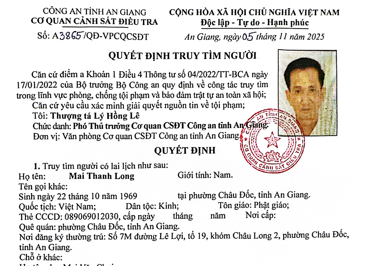 Truy tìm người đàn ông bị tố lừa đảo chiếm đoạt 300 triệu đồng