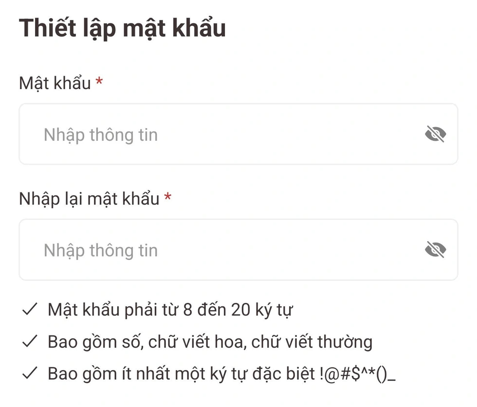Cách xử lý trong trường hợp quên mật khẩu đăng nhập ứng dụng VNeID