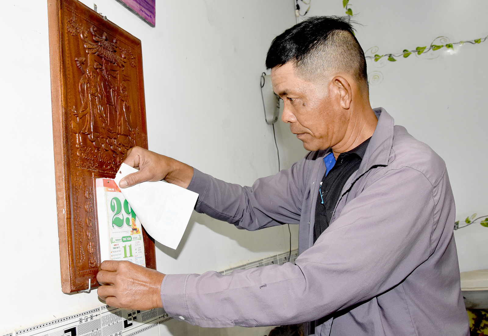 Độc đáo đốc lịch gỗ