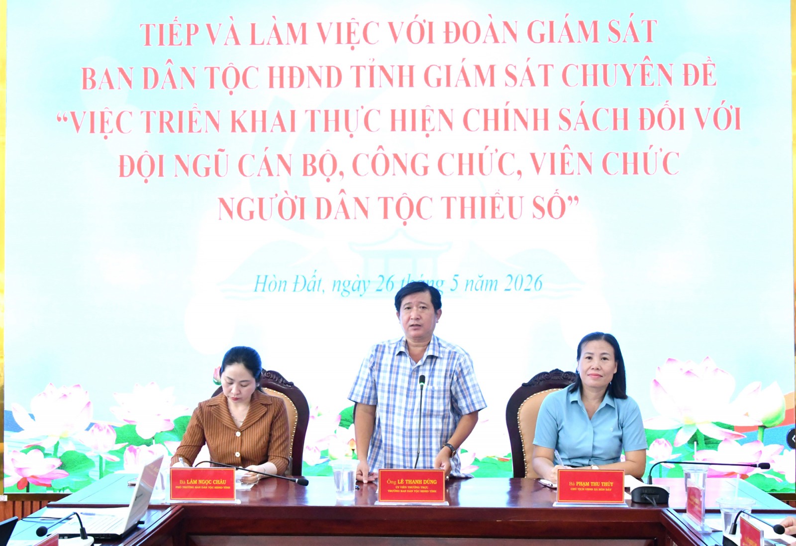 Ban Dân tộc HĐND tỉnh An Giang giám sát chuyên đề tại xã Hòn Đất