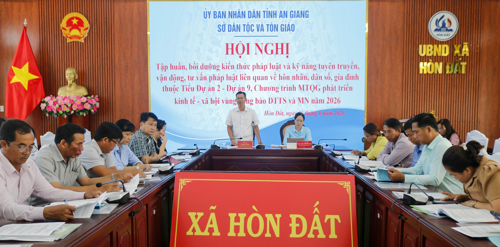 Sở Dân tộc và Tôn giáo tỉnh An Giang tập huấn, bồi dưỡng kiến thức pháp luật và kỹ năng tuyên truyền tại xã Hòn Đất