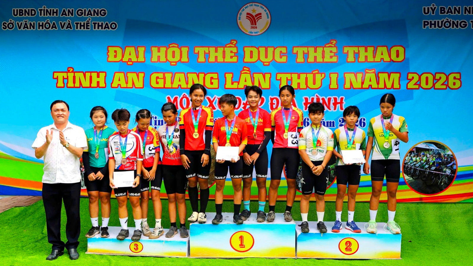 Phường Tịnh Biên đoạt giải nhất toàn đoàn môn xe đạp địa hình
