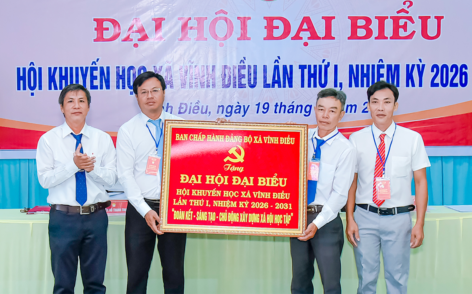 Ông Lê Văn Danh giữ chức Chủ tịch Hội Khuyến học xã Vĩnh Điều