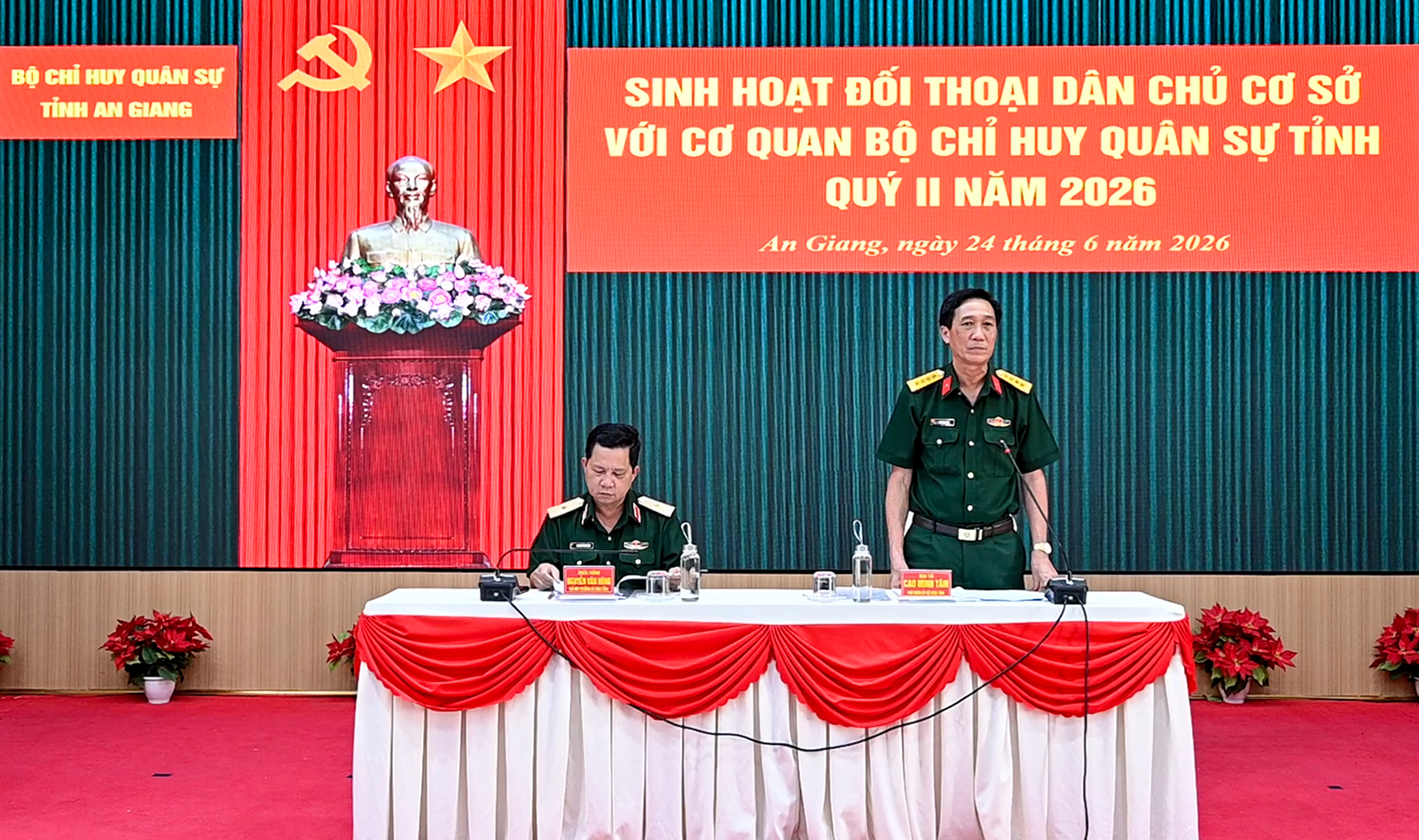 Bộ Chỉ huy Quân sự tỉnh An Giang đối thoại dân chủ cơ sở quý II năm 2026