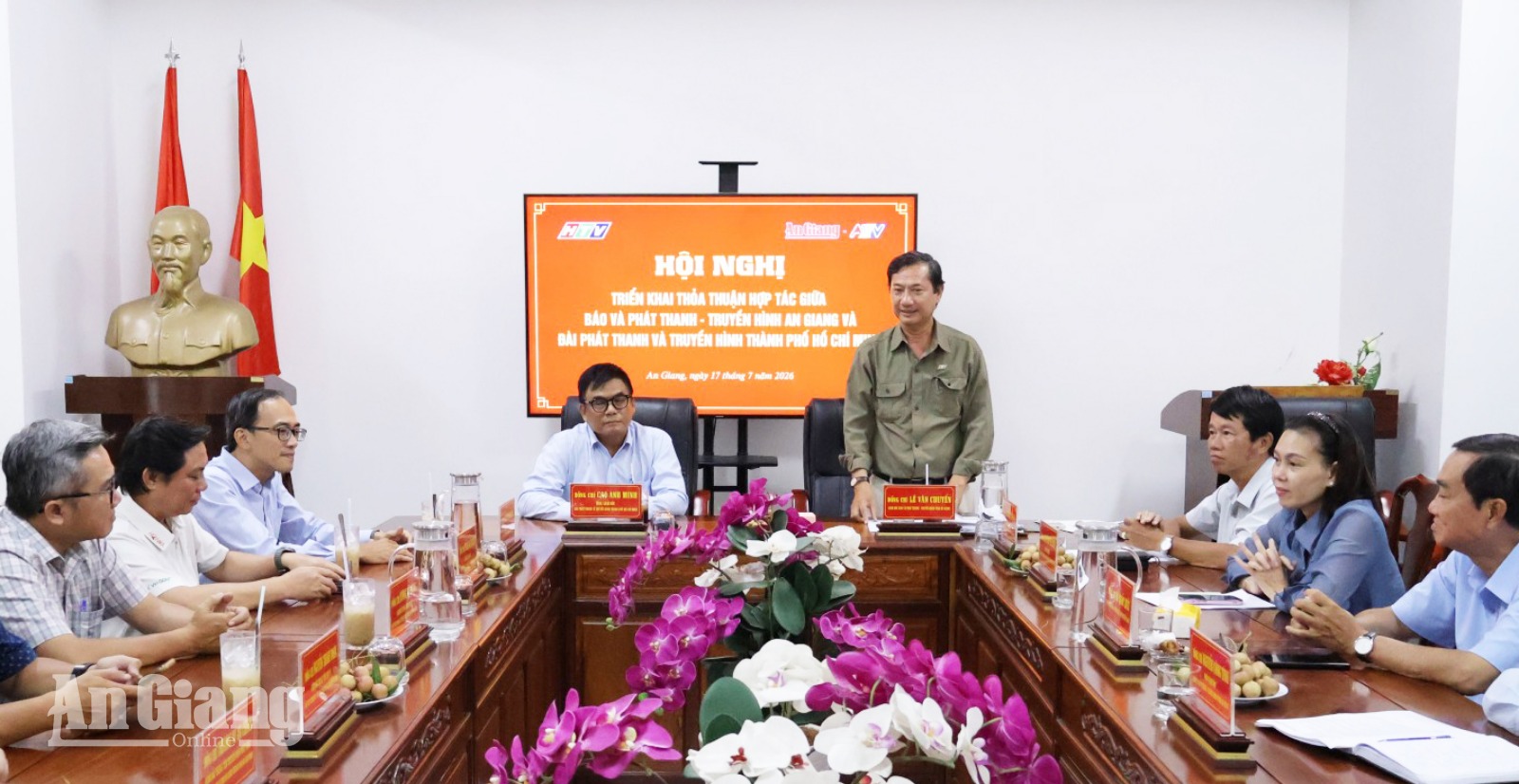 Báo và Phát thanh - Truyền hình An Giang triển khai thỏa thuận hợp tác toàn diện với HTV