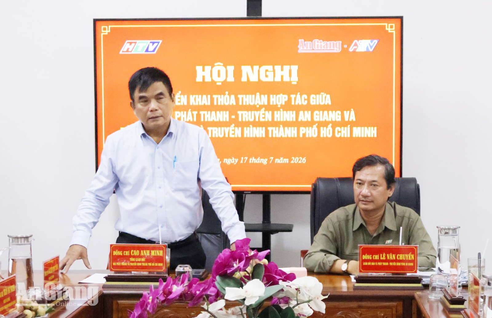 Báo và Phát thanh - Truyền hình An Giang triển khai thỏa thuận hợp tác toàn diện với HTV