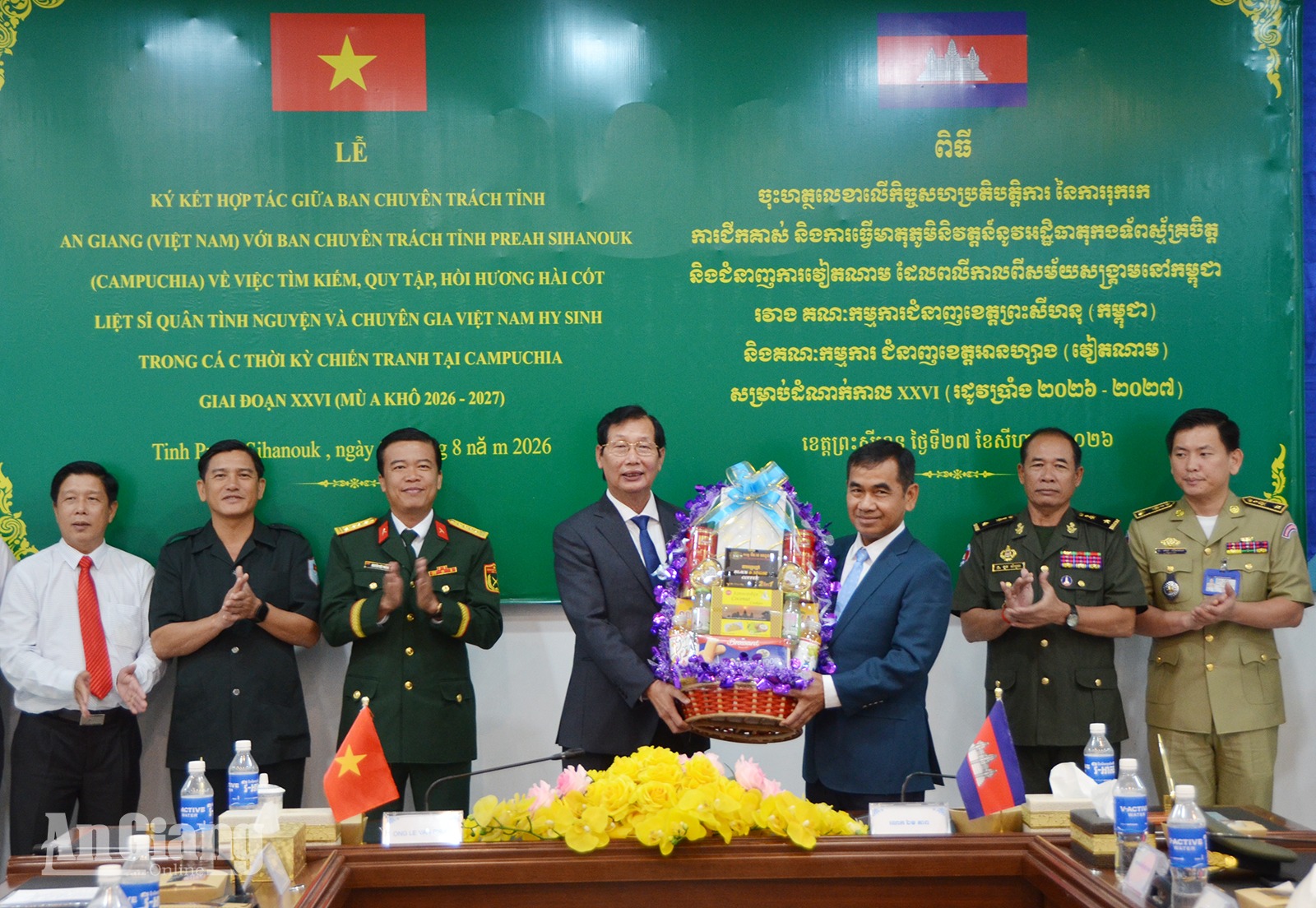 An Giang và Preah Sihanouk hợp tác tìm kiếm, quy tập hài cốt liệt sĩ