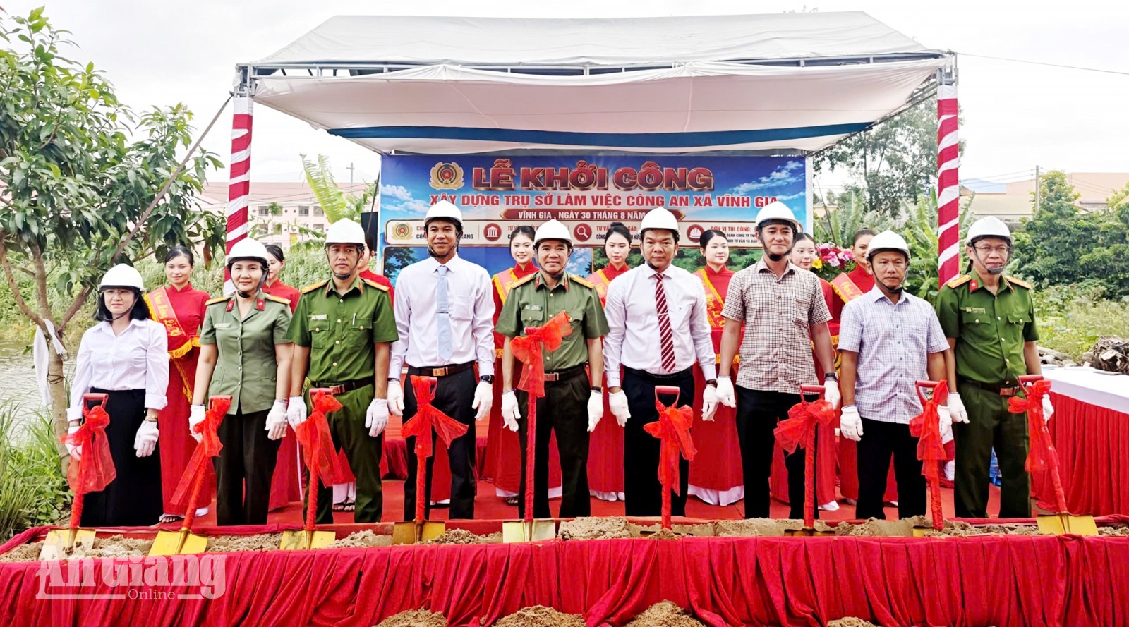 An Giang khởi công xây 2 trụ sở Công an ở địa bàn biên giới