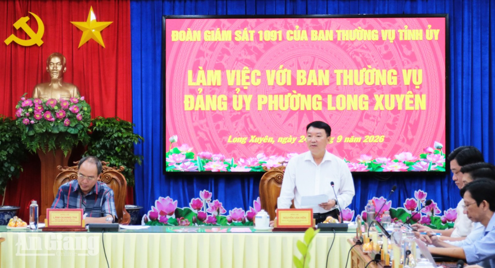Phó Trưởng Ban Thường trực Ban Tổ chức Tỉnh ủy An Giang, Nguyễn Văn Hiền phát biểu kết luận